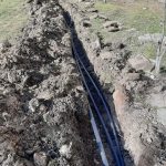 Полагане захранващ водопровод